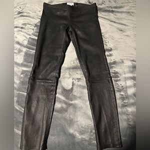Helmut Lang Stretch Plonge LEATHER Leggings Pants  Sz.8